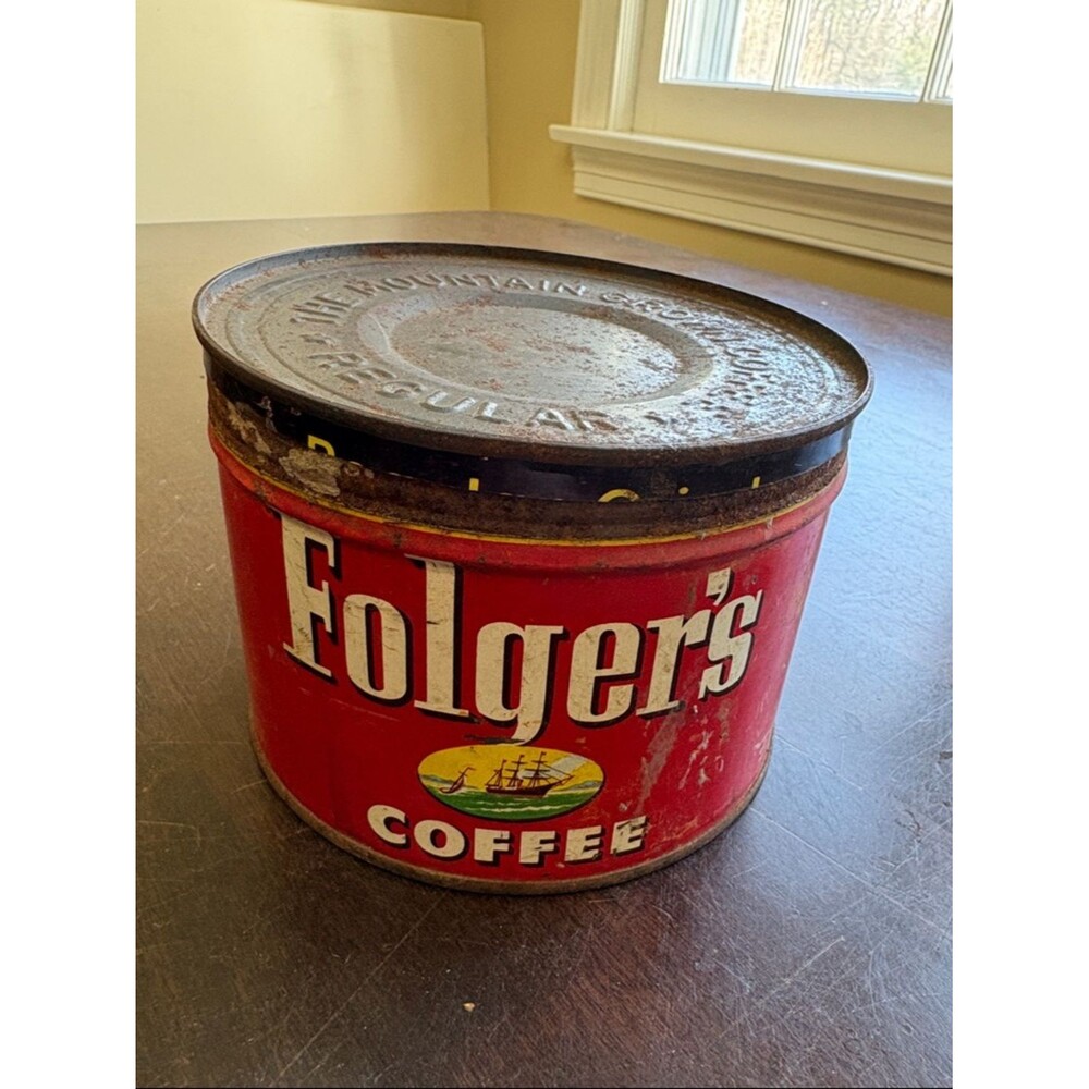 Vintage Folger’s Coffee Tin 50’s